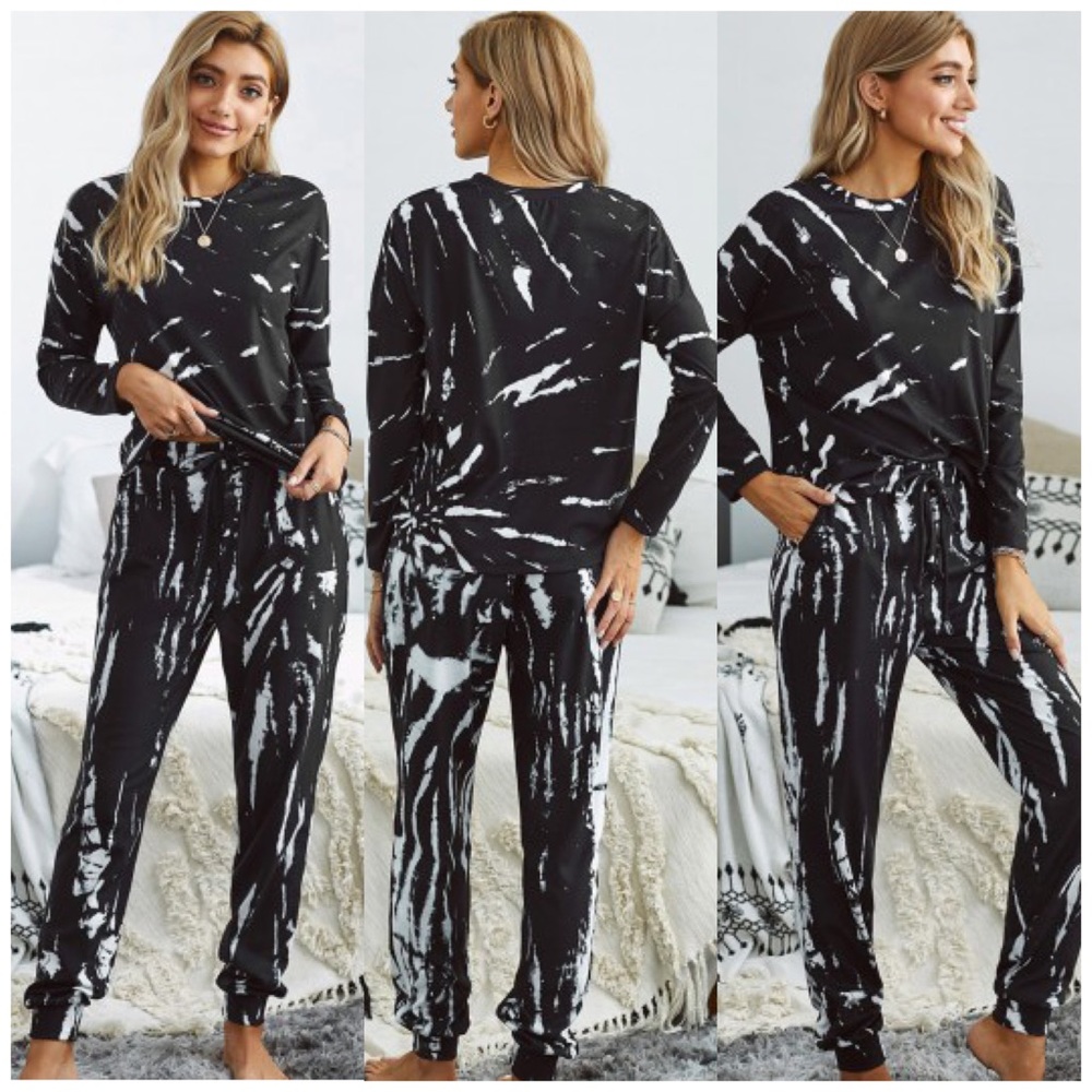 🌸 Black Sarah Loungewear Set